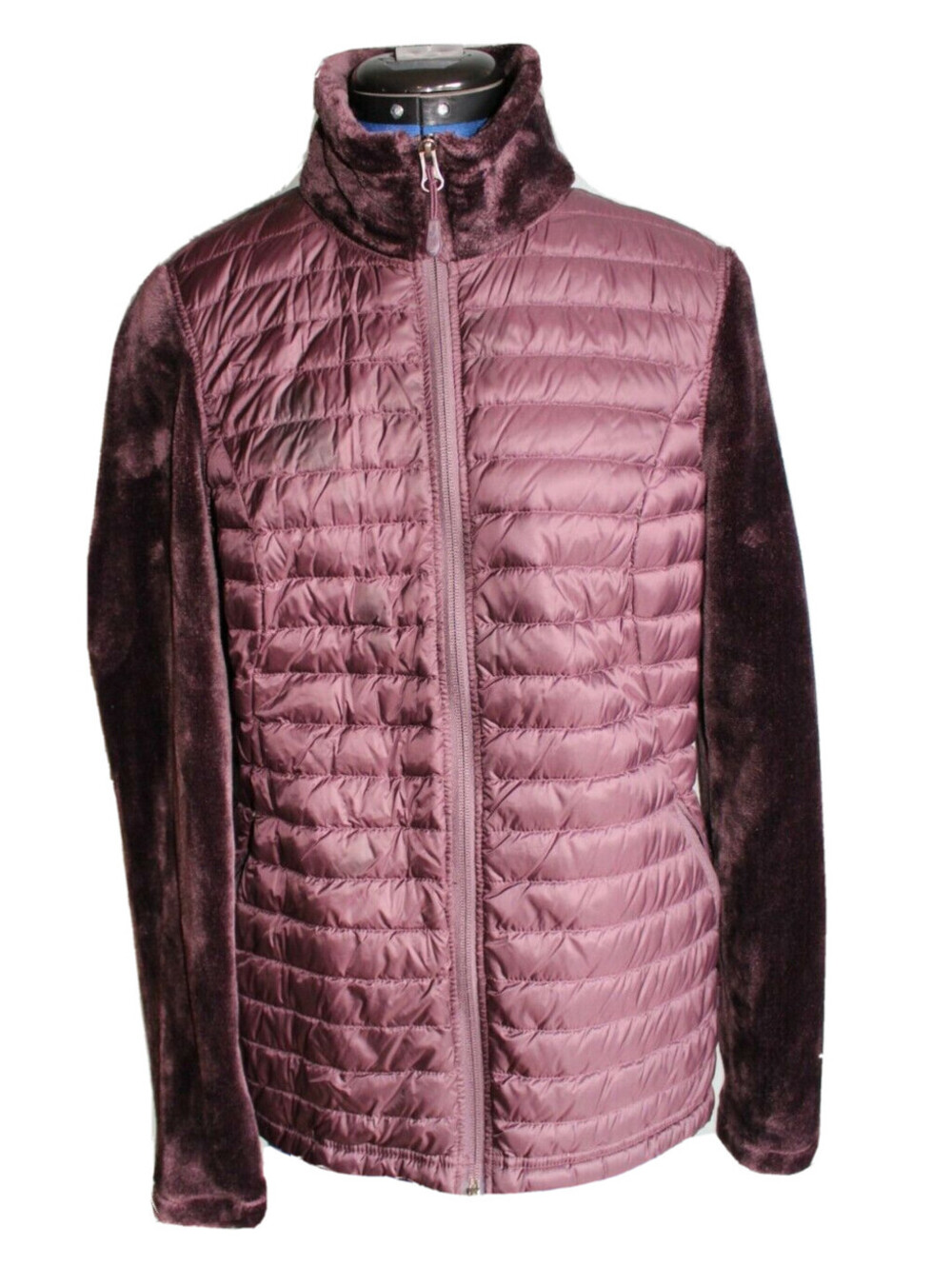 32 Degrees Heat Women's Eggplant Full Zip Fleece/Down Jacket ~S~